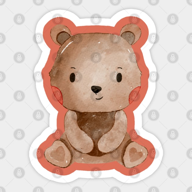 Cute Valentines Day Teddy Bear Sticker by MutchiDesign